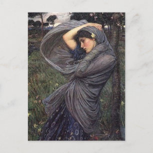 JOHN WATERHOUSE ART BOREAS PRETTY LADY POSTCARD