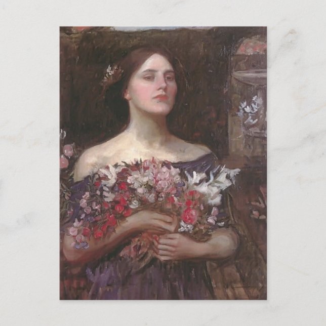 John Waterhouse- Gather Ye Rosebuds or Ophelia Postcard (Front)
