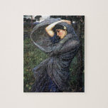 John Waterhouse Pre-Raphaelite Boreas Jigsaw Puzzle<br><div class="desc">Boreas is an oil painting in the Pre-Raphaelite style created in 1903 by John William Waterhouse. The painting is titled Boreas, after the Greek god of the north wind and it shows a young girl buffeted by the wind. The 1904 Royal Academy notes described the subject of the painting as:...</div>