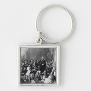 John Wesley preaching Key Ring