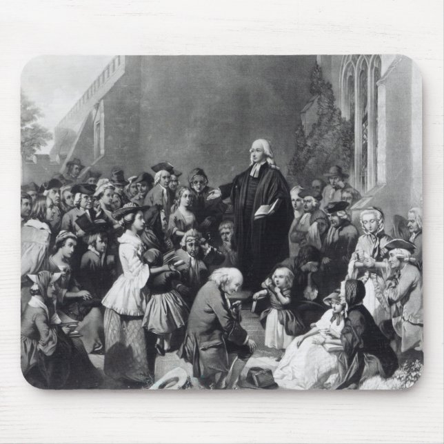John Wesley preaching Mouse Mat (Front)