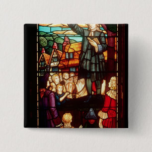 John Wesley  Preaching the Gospels in England 15 Cm Square Badge