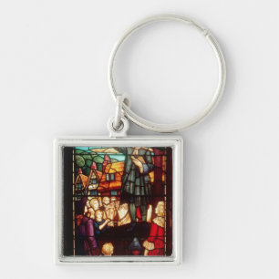 John Wesley Preaching the Gospels in England Key Ring