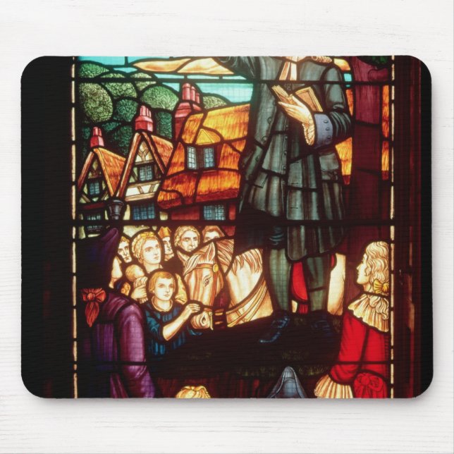 John Wesley  Preaching the Gospels in England Mouse Mat (Front)
