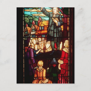 John Wesley  Preaching the Gospels in England Postcard