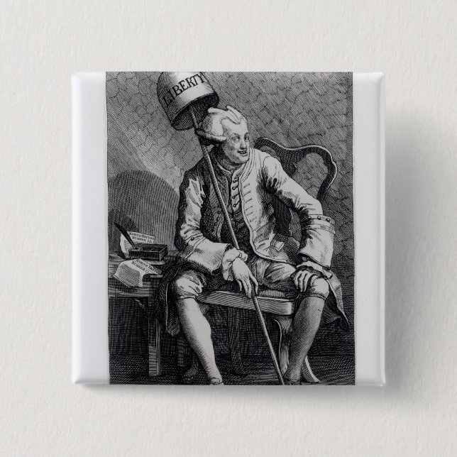 John Wilkes  1763 15 Cm Square Badge (Front)