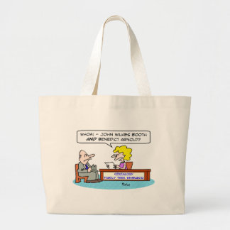 john wilkes booth benedict arnold genealogy large tote bag