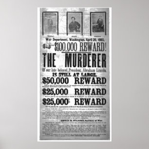 John Wilkes Booth Wanted Poster