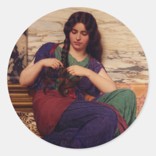 John William Godward Classic Round Sticker