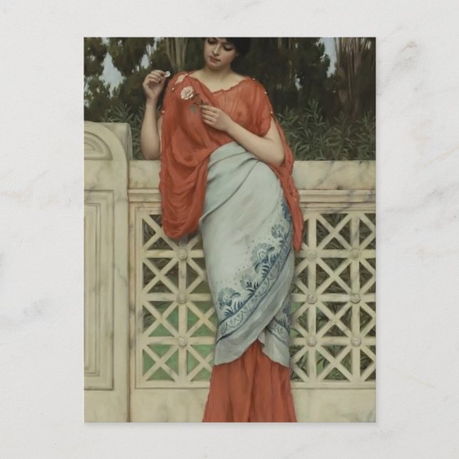 John William Godward- He Loves Me, He Loves Me Not Postcard (Front)