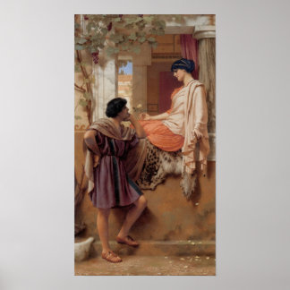 John William Godward - The old old story Poster
