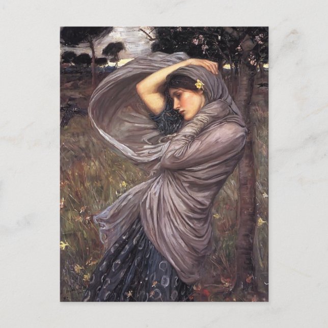 John William Waterhouse- Boreas Postcard (Front)