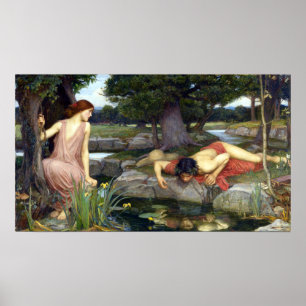 John William Waterhouse Echo and Narcissus Poster