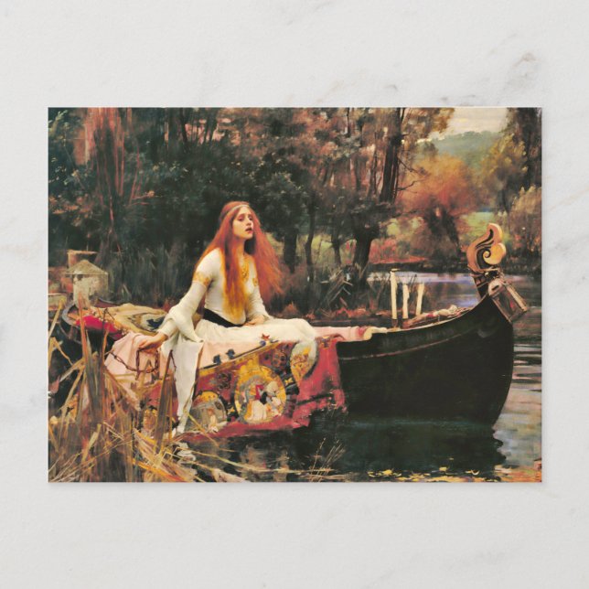 John William Waterhouse Lady of Shalott Postcard (Front)