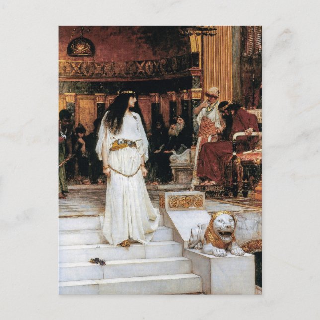 John William Waterhouse Mariamne Leaving Judgement Postcard (Front)
