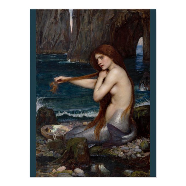 John William Waterhouse Mermaid CC0795 Poster (Front)
