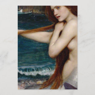 John William Waterhouse Mermaid Invitation