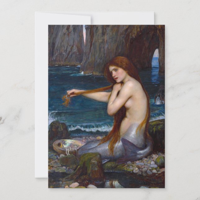 John William Waterhouse Mermaid Invitations (Front)