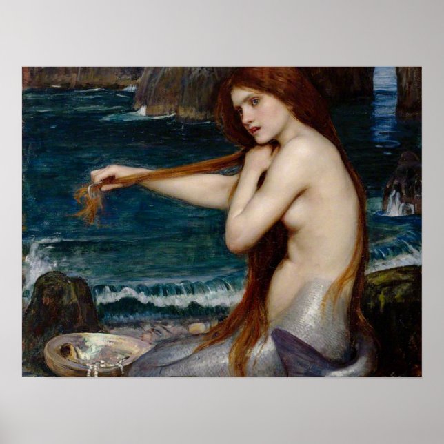 John William Waterhouse Mermaid Poster (Front)