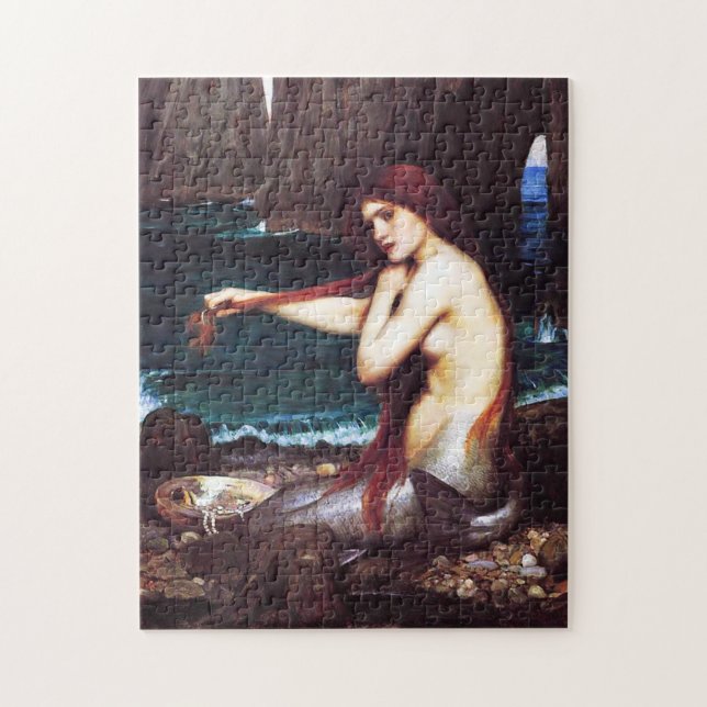 John William Waterhouse Mermaid Puzzle (Vertical)