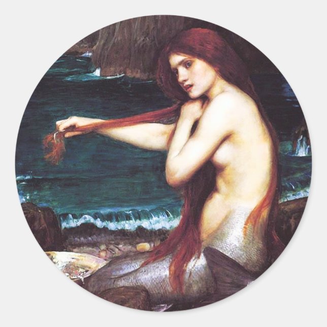 John William Waterhouse Mermaid Stickers (Front)