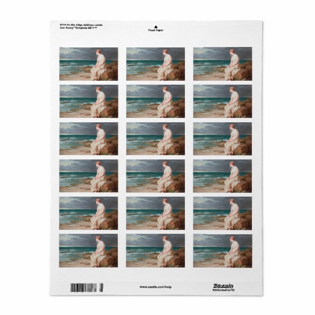 John William Waterhouse Miranda Art Labels (Full Sheet)