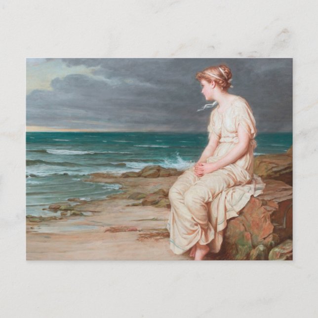 John William Waterhouse Miranda Postcard (Front)