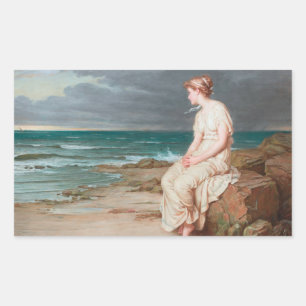 John William Waterhouse - Miranda Rectangular Sticker