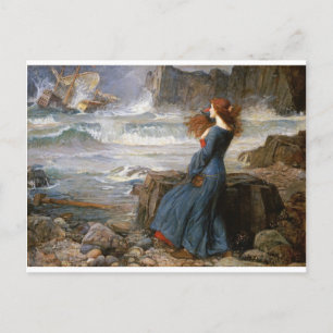 John William Waterhouse - Miranda - The Tempest Holiday Postcard