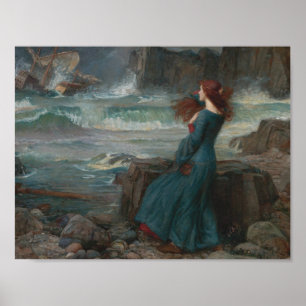 John William Waterhouse - Miranda - The Tempest Poster