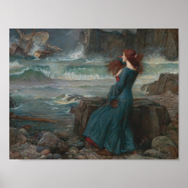 John William Waterhouse - Miranda - The Tempest Poster (Front)