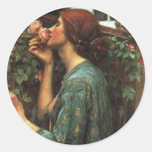 John William Waterhouse, My Sweet Rose (1903) Classic Round Sticker
