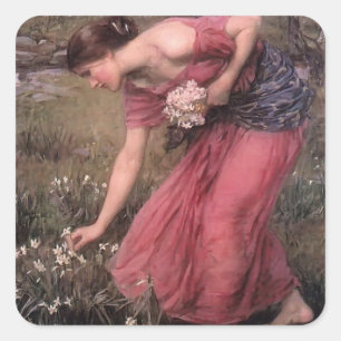 John William Waterhouse- Narcissus Square Sticker