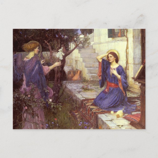 John William Waterhouse - The Annunciation Postcard (Front)