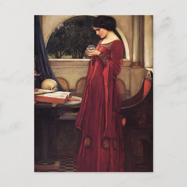 John William Waterhouse- The Crystal Ball Postcard (Front)