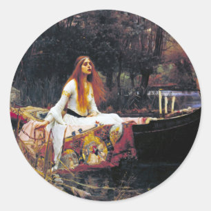 John William Waterhouse The Lady Of Shalott Classic Round Sticker