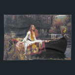 John William Waterhouse The Lady Of Shalott Tea Towel<br><div class="desc">John William Waterhouse The Lady Of Shalott Fine Art Painting The Lady of Shalott is an 1888 oil-on-canvas painting by the English Pre-Raphaelite painter John William Waterhouse. The work is a representation of a scene from Alfred Lord Tennyson's 1832 poem of the same name, in which the poet describes the...</div>