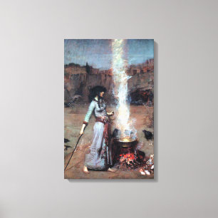 John William Waterhouse The Magic Circle Canvas Print
