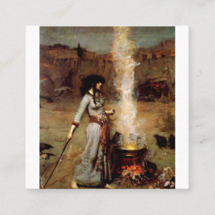 John William Waterhouse The Magic Circle Square Business Card
