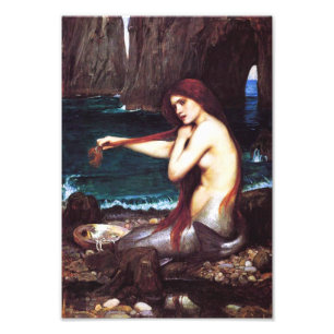 John William Waterhouse Vintage Mermaid Print
