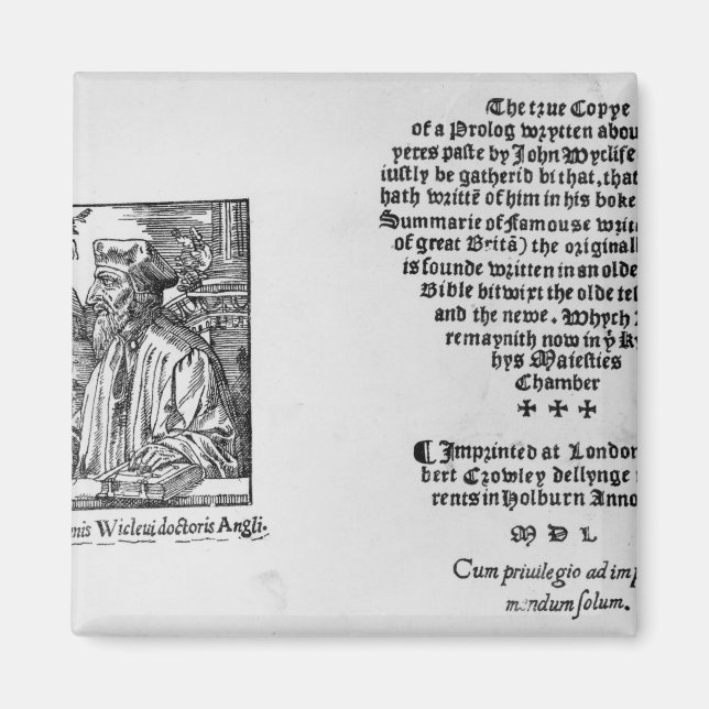 John Wycliffe Magnet (Front)