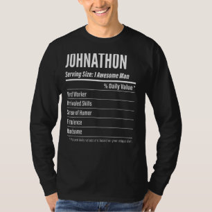 Johnathon Serving Size Nutrition Label Calories T-Shirt