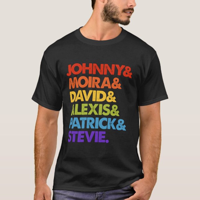Johnny And Moira And David And Alexis T-Shirt (Front)