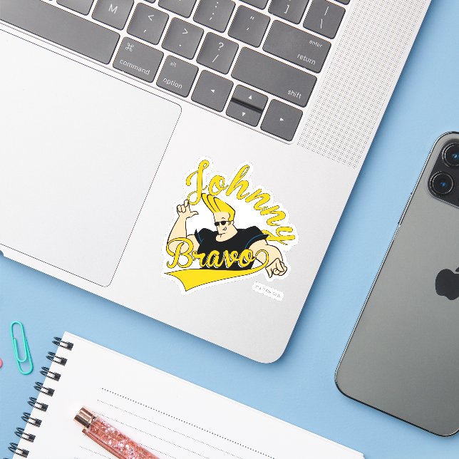Johnny Bravo Athletic Graphic (Laptop w/ iPhone)
