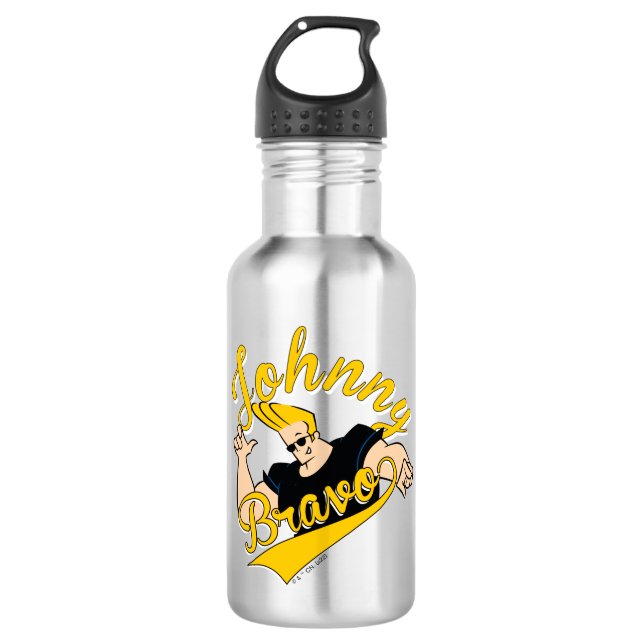 Johnny Bravo Athletic Graphic 532 Ml Water Bottle (Front)