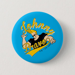 Johnny Bravo Athletic Graphic 6 Cm Round Badge