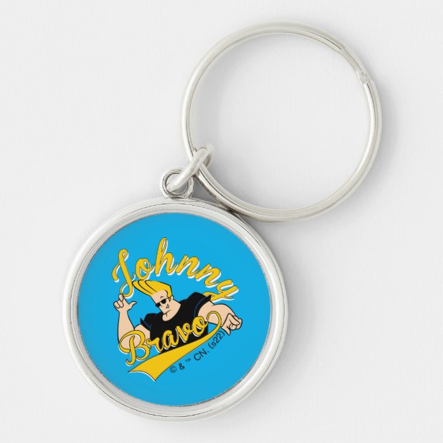 Johnny Bravo Athletic Graphic Key Ring (Front)