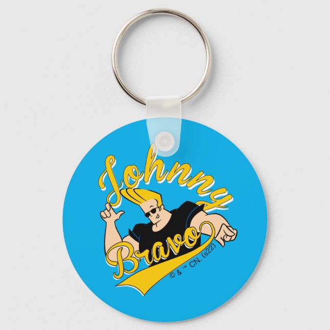 Johnny Bravo Athletic Graphic Key Ring (Front)