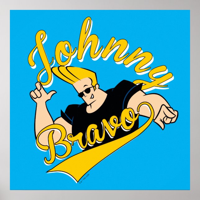 Johnny Bravo Athletic Graphic Poster (Front)