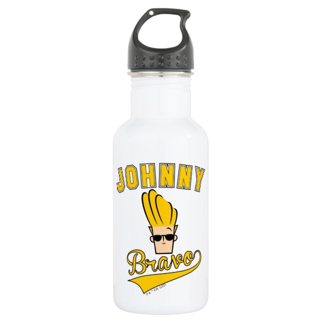 Johnny Bravo Collegiate Graphic 532 Ml Water Bottle (Front)